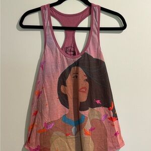 Disney Women's Pink and Brown Pocahontas Tank Top hot topic vintage classic